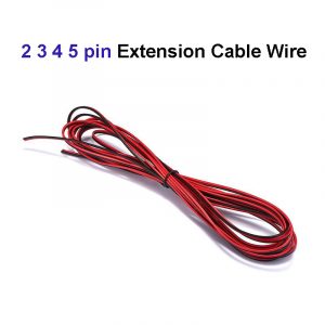 2pin/3pin/4pin/5pin cable 22AWG Electrical cable LED Connector Extension Copper Wire For WS2812B RGB LED Strip Light Fixtures