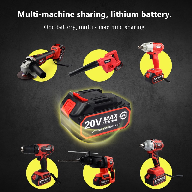 WOSAI 20V Brushless Electric Wrench Impact Wrench Socket Wrench 320N.m 4.0AH Li Battery Hand Drill Installation Power Tools - Image 6